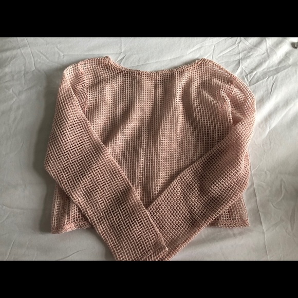 PrettyLittleThing Tops - Mesh Cropped Long Sleeve